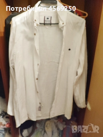 Бяла мъжка риза размер L на марката Guapo, използвана но в отлично състояние 