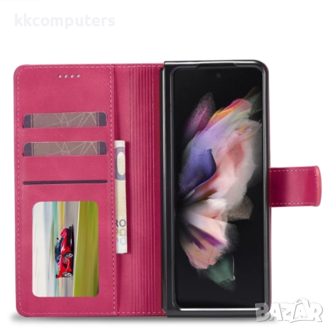 Samsung Galaxy Z Fold4 5G LC.IMEEKE Кожен Калъф и Протектор, снимка 9 - Калъфи, кейсове - 52807226