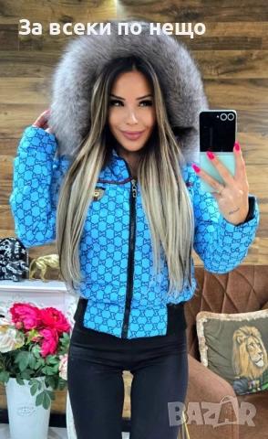 Gucci Дамско Зимно Яке С Естествен Пух На Качулката Гучи - Налични Различни Цветове Код W.S.O.20, снимка 2 - Якета - 52569468
