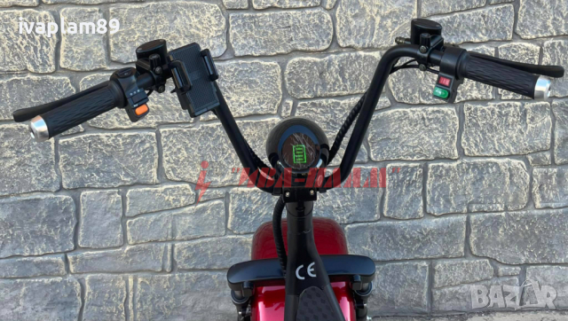 Електрически скутер ’Harley’ 1500W 60V+LED Дисплей+Преден LED фар+Bluetooth+Аларма+Мигачи и габарити, снимка 8 - Мотоциклети и мототехника - 36418268