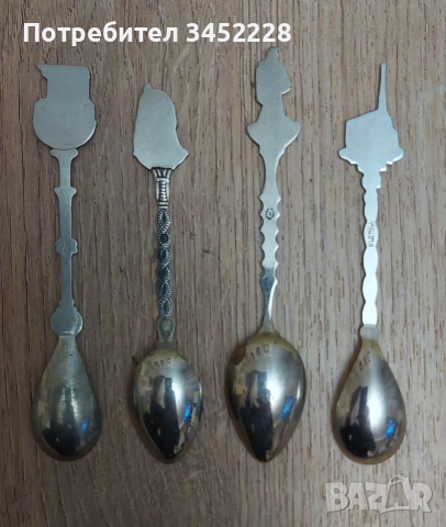 лъжички за колекционери 4 броя , снимка 5 - Антикварни и старинни предмети - 52829337