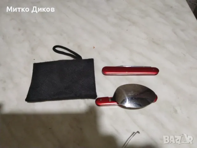 Рибарски комплект ножче назъбено и лъжичка с отварачка нови в калъвче, снимка 7 - Такъми - 48299200