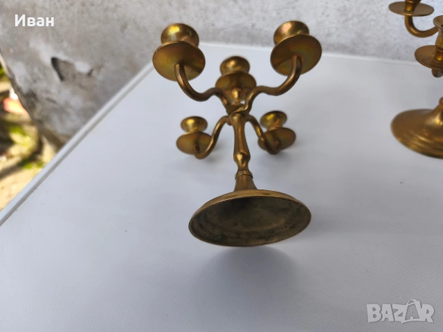 малък месингов свещник , снимка 6 - Декорация за дома - 53562617