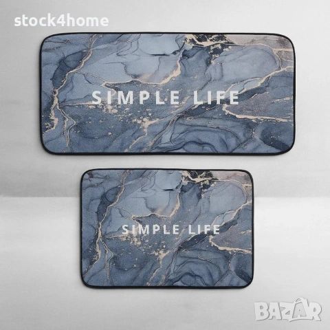 Водоустойчиви постелки Абстракт, комплект 2 бр за кухня или баня, снимка 3 - Аксесоари за кухня - 53702091