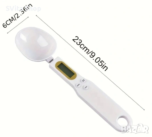 SVita Precision Spoon: Дигитална мерителна везна-лъжица за перфектна точност (0.1g - 500g), снимка 3 - Прибори за хранене, готвене и сервиране - 53396211