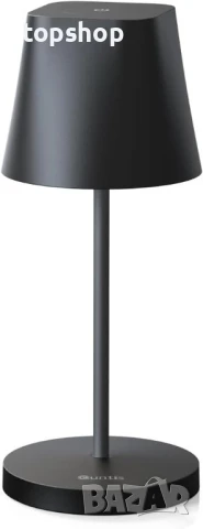 Quntis Акумулаторна безжична настолна LED лампа с възможност за димиране с докосване, черна, снимка 3 - Настолни лампи - 49418056