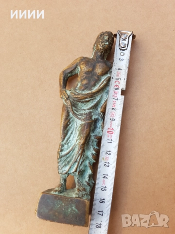 Бронзова пластика статуетка Асклепий 2, снимка 4 - Антикварни и старинни предмети - 52867639