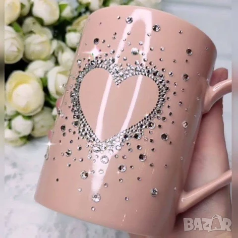 чаша инкрустирана с камъчета , снимка 5 - Чаши - 51033796