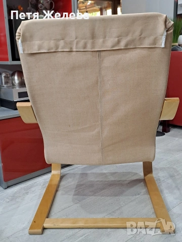 Люлеещ стол -фотьойл (POANG кресло), снимка 5 - Столове - 53629572