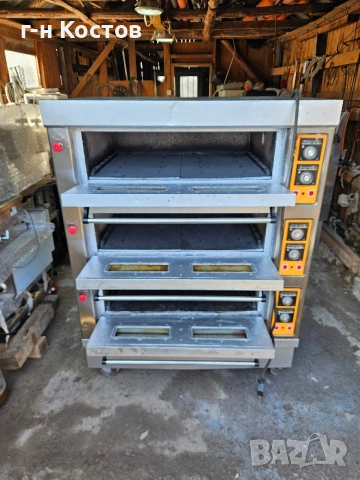 Фурна Печка за Закуски Пици Хляб Трифазна 3 нива 6бр. Тави 60/40см., снимка 3 - Обзавеждане на кухня - 53732196