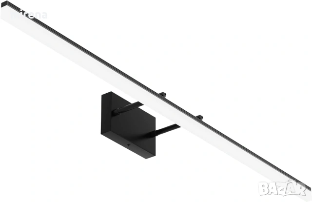 60 см Модерно черно осветително тяло за баня Регулируемо Въртящо 5500К, снимка 4 - Лампи за баня - 53420706