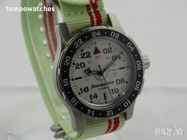 ВОСТОК КОМАНДИРСКИЕ АВТОМАТИЧЕН- 24 часа- FULL LUME ref: 18011Б, снимка 9 - Мъжки - 52326966