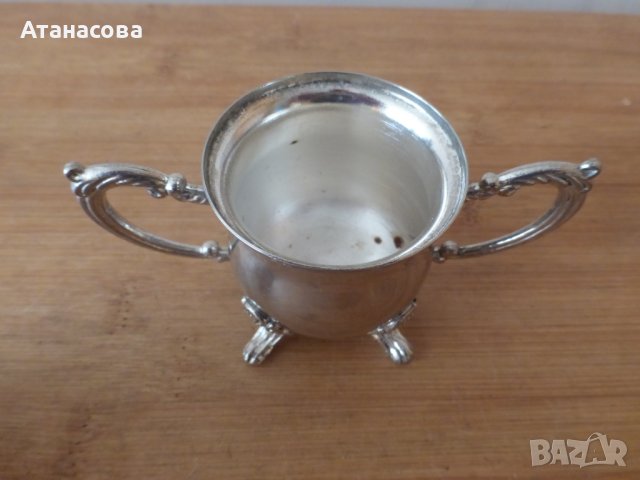 Посребрен сервиз за кафе чай аксесоар съдчета 1970 г, снимка 6 - Сервизи - 42146123