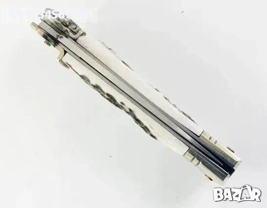 Сгъваем автоматичен нож - стилето , с чирени от еленов рог, 85x195, снимка 3 - Ножове - 53803691