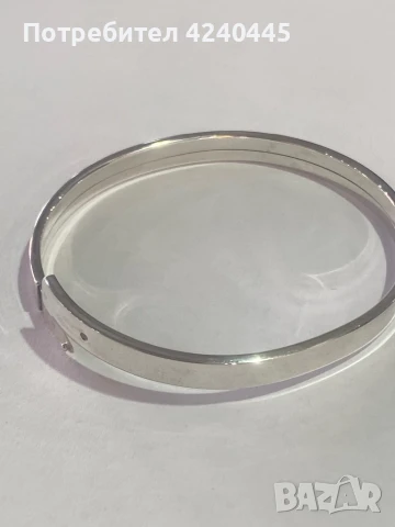 Твърда сребърна гривна, снимка 4 - Гривни - 50952483