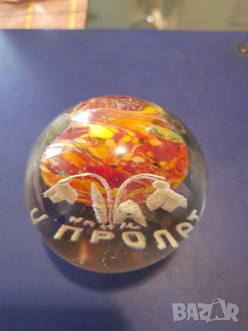 Стара стъклена топка-Преспаие , снимка 3 - Колекции - 34797816