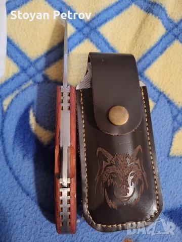 Сгъваем нож със калъфче, снимка 7 - Ножове - 52972003