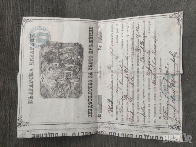 Свидетелство за кръщение с. Гол-дол,Доганово,Белица