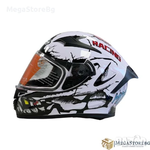 Каска за мотор 108 - размер S - White, снимка 5 - Аксесоари и консумативи - 50526871