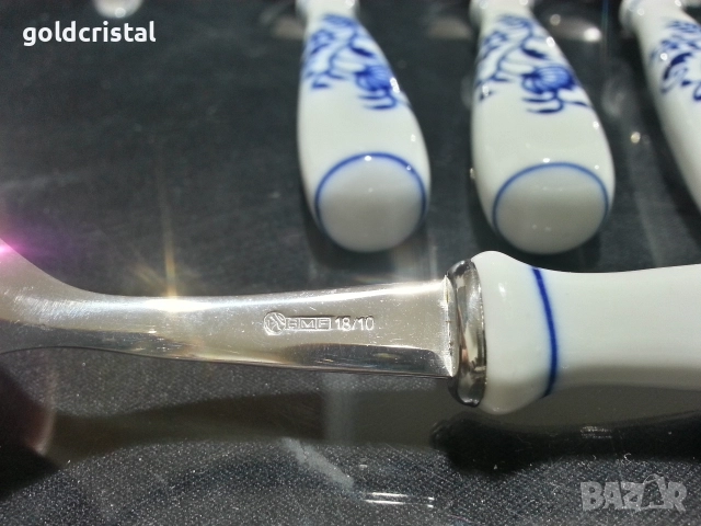 луксозни прибори за хранене с порцеланови дръжки , снимка 7 - Антикварни и старинни предмети - 52777130