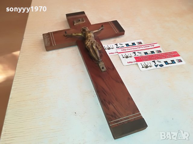 КРЪСТ АНТИКА С ХРИСТОС ОТ ФРАНЦИЯ 3112221759, снимка 7 - Антикварни и старинни предмети - 39151676