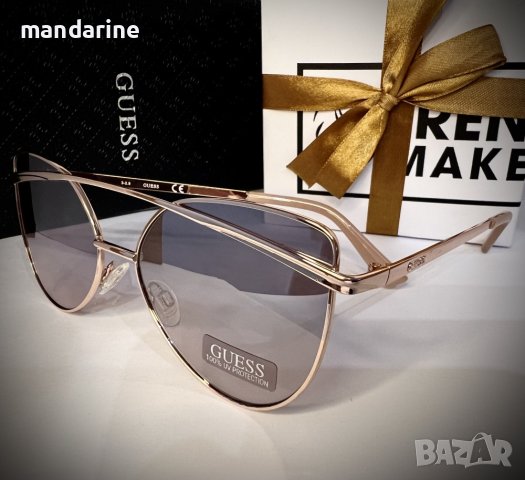 GUESS 🍊 Дамски метални слънчеви очила "GOLD AVIATOR" нови с кутия, снимка 9 - Слънчеви и диоптрични очила - 41291761