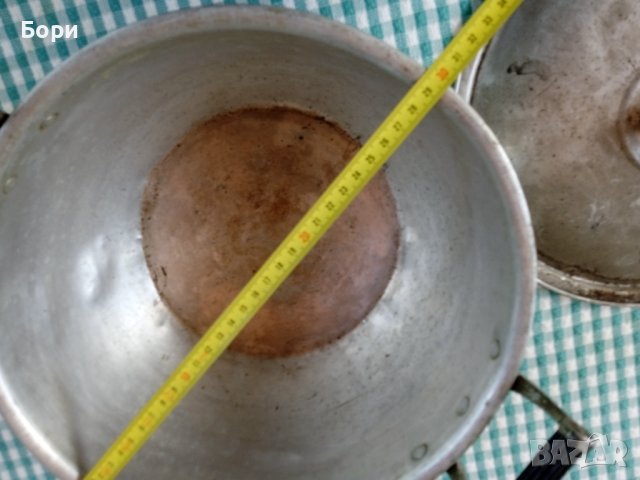 Стара алуминиева тава с капак / 1, снимка 5 - Съдове за готвене - 41435513