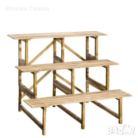 Стълба за растения Outsunny, стълба за цветя, снимка 5 - Градински мебели, декорация  - 52184423