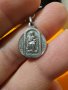 Сребърно синджирче със старинен сребърен медальон  с Исус Христос и Дева Мария   носете го  за да ви, снимка 2