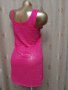 М Наситено розова, еластична рокля на фигури , снимка 3