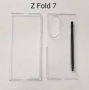Пластмасов калъф с писалка за Z Fold 7 (прозрачен, черен), снимка 4