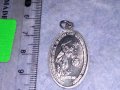 РЯДКА КАТОЛИЧЕСКА ПОСРЕБРЕНА ДВУСТРАННА ИКОНКА РЕЛИГИОЗЕН МЕДАЛЬОН 31233, снимка 4