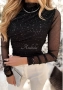 Дамска блуза с блестящи частици , снимка 2