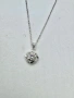 Сребърно колие с мойсанит (диамант) 1 карат, снимка 3