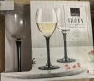 НОВ комплект чаши за вино с черно столче EBONY (6 бр.), снимка 1