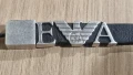 Кожена каишка със сребърен надпис 925 проба  Emporio Armani, снимка 1
