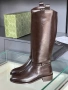 Gucci Дамски Кафеви Зимни Ботуши Гучи Код E1185, снимка 1