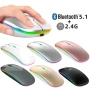 Безжична мишка，Bluetooth 5.0 и 2.4G двоен режим, тихо щракване, RGB LED, 1600 dpi，Акумулаторна, снимка 1