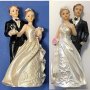 2 вида Сватбена фигурка на младоженци за връх на сватба торта ТОПЕР, снимка 1