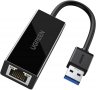 UGREEN USB 3.0 LAN адаптер 10/100/1000 Mbps, USB to RJ45 Ethernet, ASIX 88179, черен