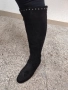 високи чизми 39 номер черно ниска платформа , снимка 2