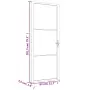 vidaXL Интериорна врата 83x201,5 см черна ESG стъкло и алуминий, снимка 6
