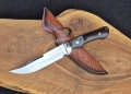 Ръчно изработен ловен нож с кожена кания LN424, снимка 8