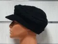 Нова зимна дамска шапка с козирка Ангора в черен цвят, снимка 8