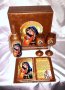 Подарък за Кръстници-Състарена книга- икона/+ снимка и поздрав по избор, снимка 1 - Подаръци за кръщене - 40650907