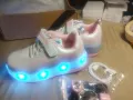 JIAN DIAN Детски светещи обувки с колелца USB зареждащи LED светещи обувки за ролкови кънки

, снимка 3