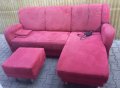Червен ъглов диван с електрическа част, снимка 4