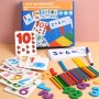 Дървена игра - Забавна математика с 30 карти и дървени клечки, снимка 1 - Образователни игри - 41468094