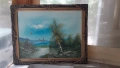 Прекрасна картина масло на платно подпис рамка, снимка 1