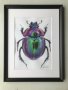 Лилаво бръмбарче, снимка 1 - Картини - 44383520